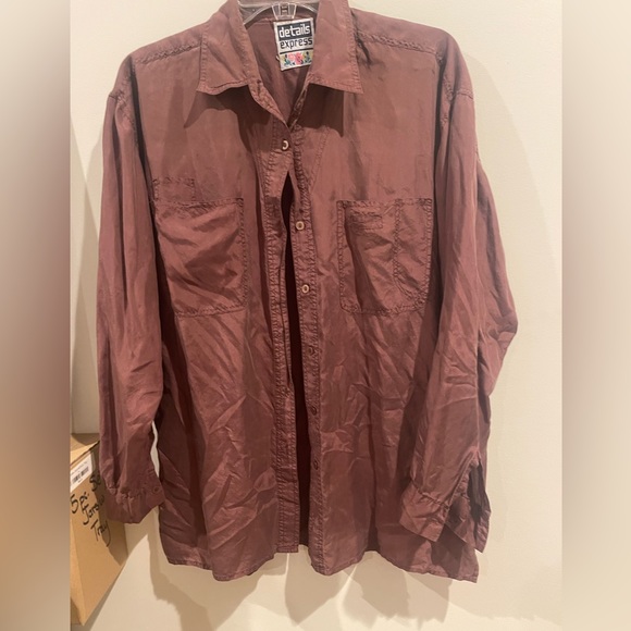 Brown silk blouse. Size medium - Picture 2 of 4